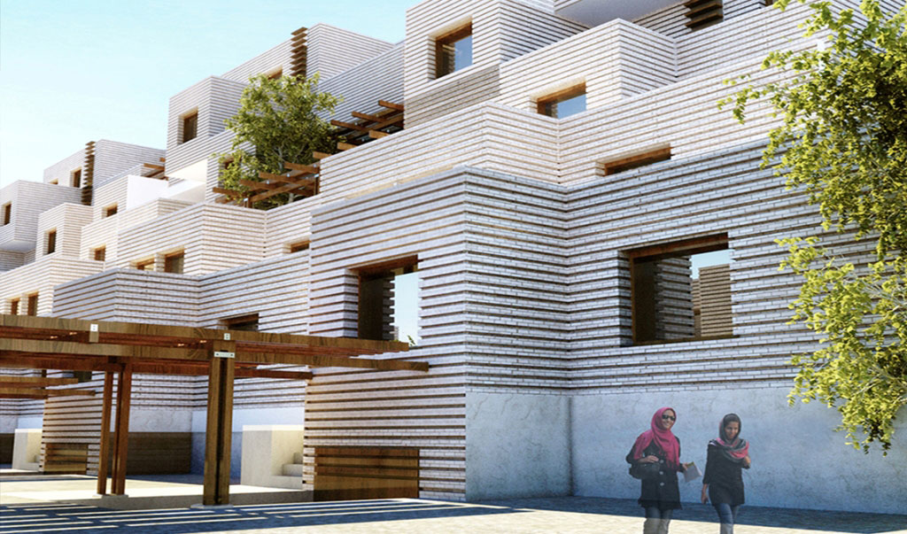 Exterior Perspective from Ahar Residential Complex, Iran